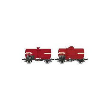 REE Modeles WB-714 Set de 2 wagons citernes OCEM 29 "ADAMS", SNCF, Ep III, H0