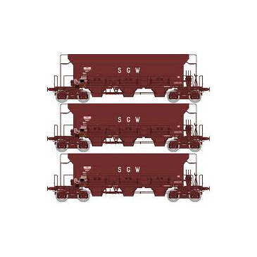 REE Modeles - WB-749 - Coffret 3 trémies Type I Uas - SNCF - Ep III - IV - H0