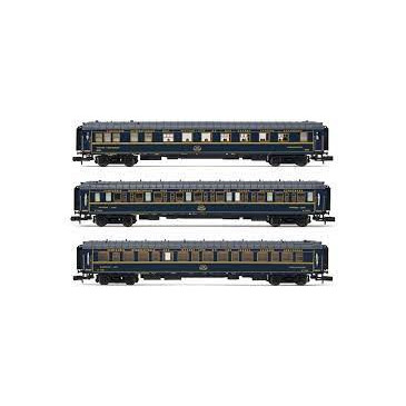 Arnold HN4402 - Set de 3 voitures voyageurs "Train Bleu", N, Ep III
