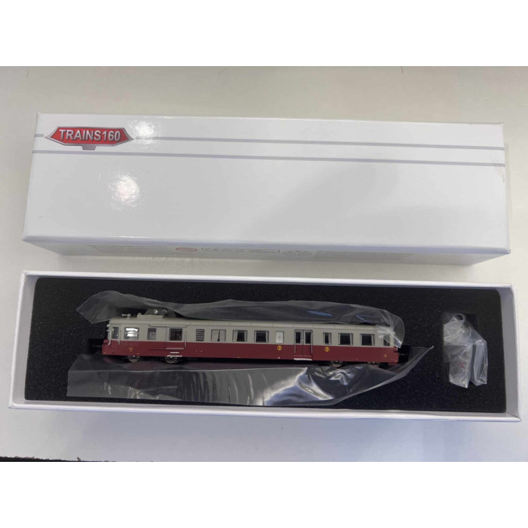 Trains160 16060 - X3860 Autorail Picasso rouge rubis/gris perle- Fives - 3ème classe - N - Ep III