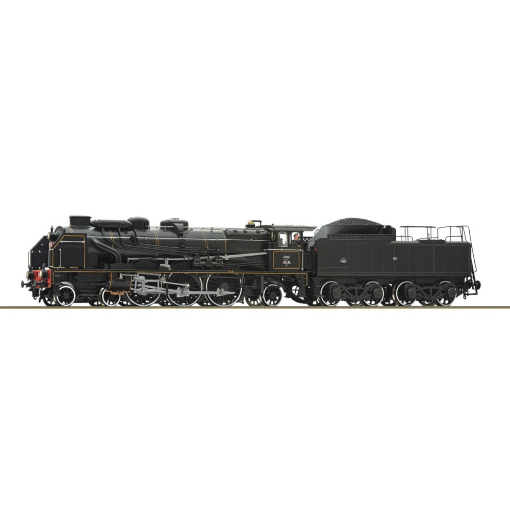 Roco 70039 locomotive vapeur 231 E 34 Charbon, SNCF, H0, Ep III