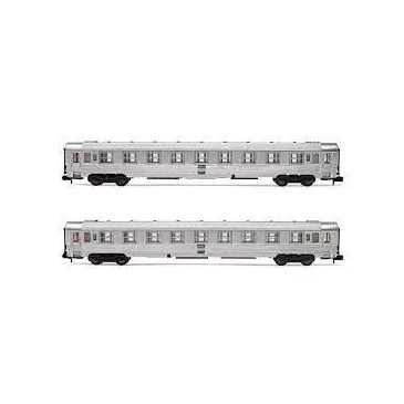 Arnold 4340 coffret de 2 voitures DEV inox SNCF - N - Ep IV