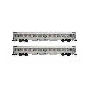 ARNOLD 4337  coffret de 2 voitures DEV Inox SNCF - N - Ep IV