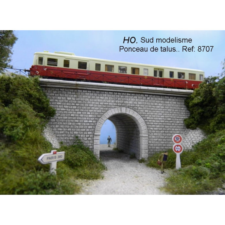 PN SUD MODELISME 8707 HO. Ponceau de talus double voie
