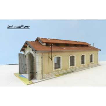 PN SUD MODELISME 8751-B HO. REMISE A LOCOMOTIVES VOIE UNIQUE