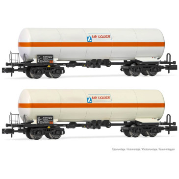 Arnold HN6540 voie N En 2 parties Réglez 4 axes. Wagon-citerne Zagkks "Air Liquide" des FS, époque V