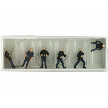 Preiser 0233 lot de 6 figurines sapeur pompiers français