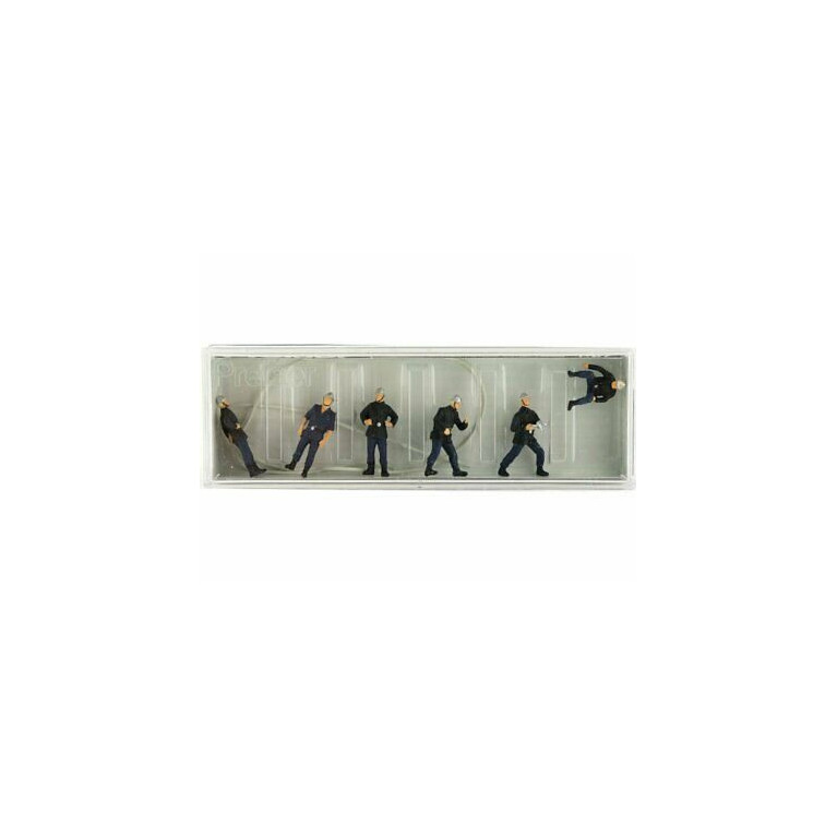 Preiser 0233 lot de 6 figurines sapeur pompiers français