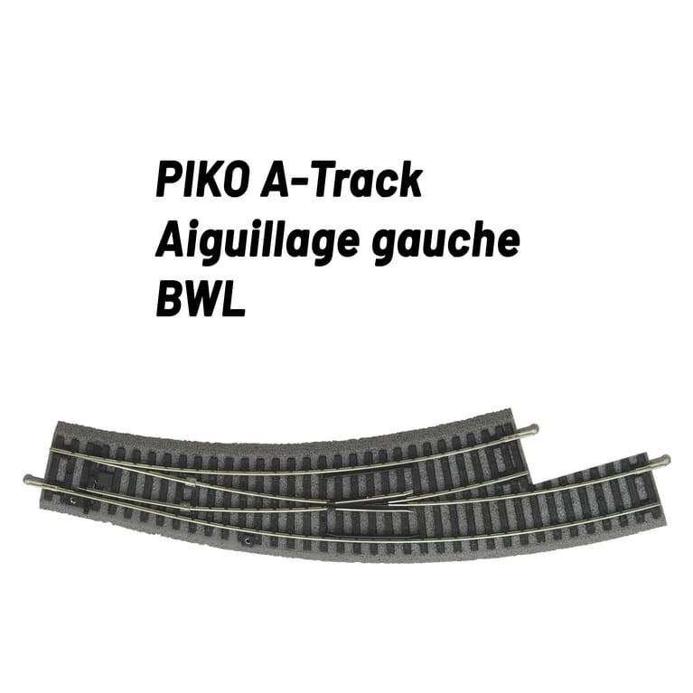 Aiguillage courbe à gauche BWL - voie A avec ballast - PIKO 55422
