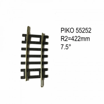 Piko 55252 Rail courbe R2 422mm 7.5 degres code 100 -HO-1/87