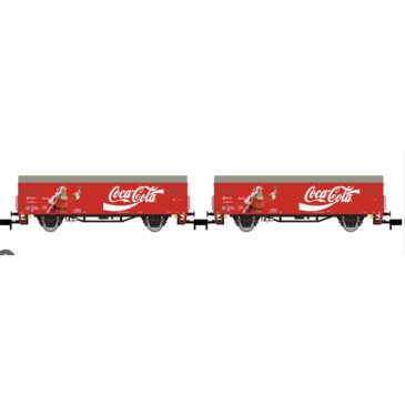 Arnold HN6645 2 wagons couverts Coca-Cola, 2R, Ep IV, N