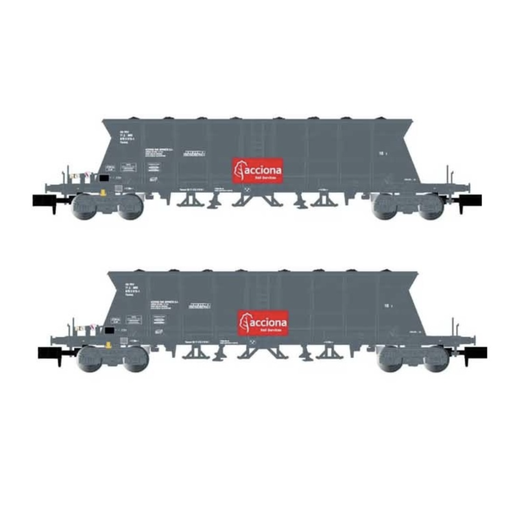 Arnold HN6618 - 2 Wagons-trémies Faoos, \\\"Transfesa\\\", ACCIONA, Ep VI, N