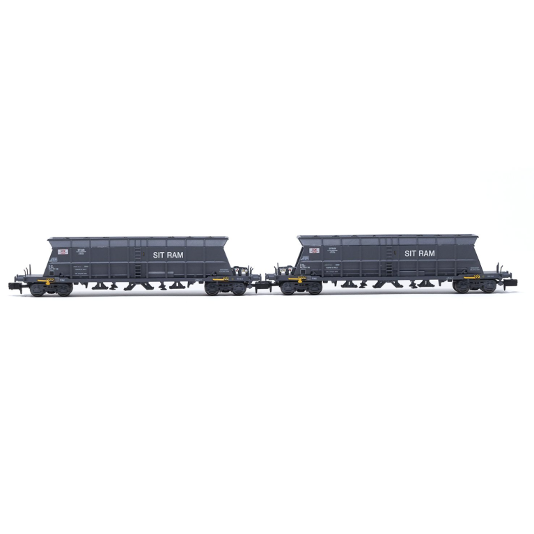 Arnold HN6616 - 2 wagons trémies Faoos, transport de charbon "SGW Sitram", Sncf, Ep IV, N