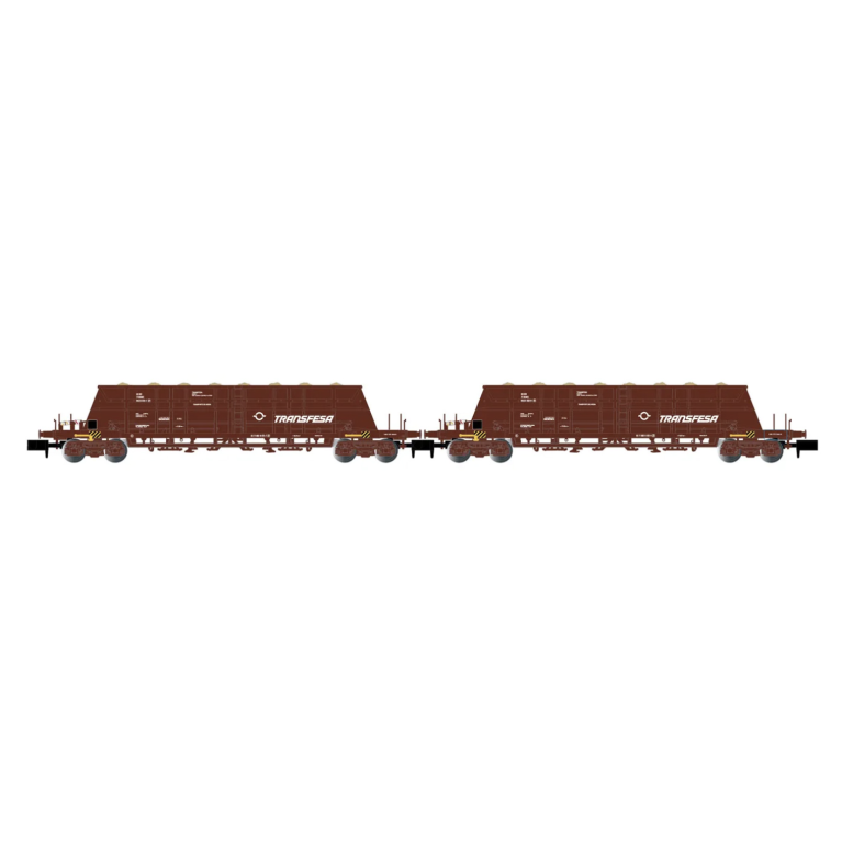 Arnold HN6617 - 2 Wagons-trémies Faoos, en livrée marron, \\\"Transfesa\\\", RENFE, Ep IV-V, N
