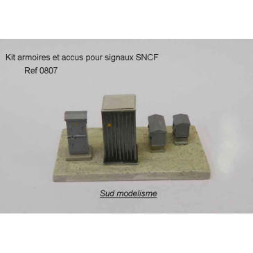 PN SUD MODELISME 0807 Kit armoire et caisses à accus HO