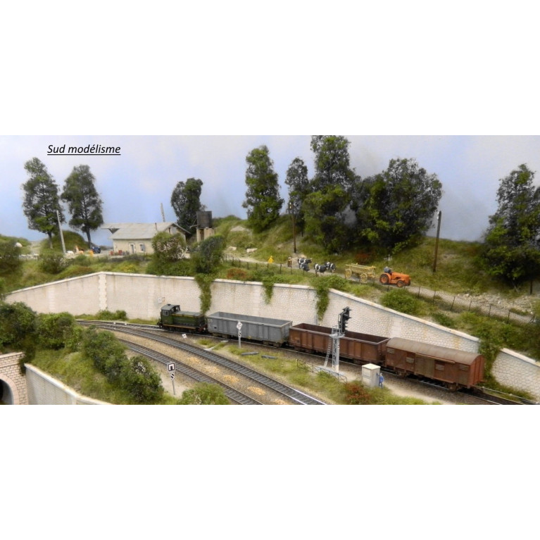 PN SUD MODELISME 87300 Kit complet mur pierre hexagonale HO