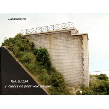 PN SUD MODELISME 87134 Culée de pont voie unique HO