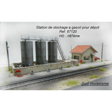 PN SUD MODELISME 87120 Station de stockage a gasoil pour dépôt HO
