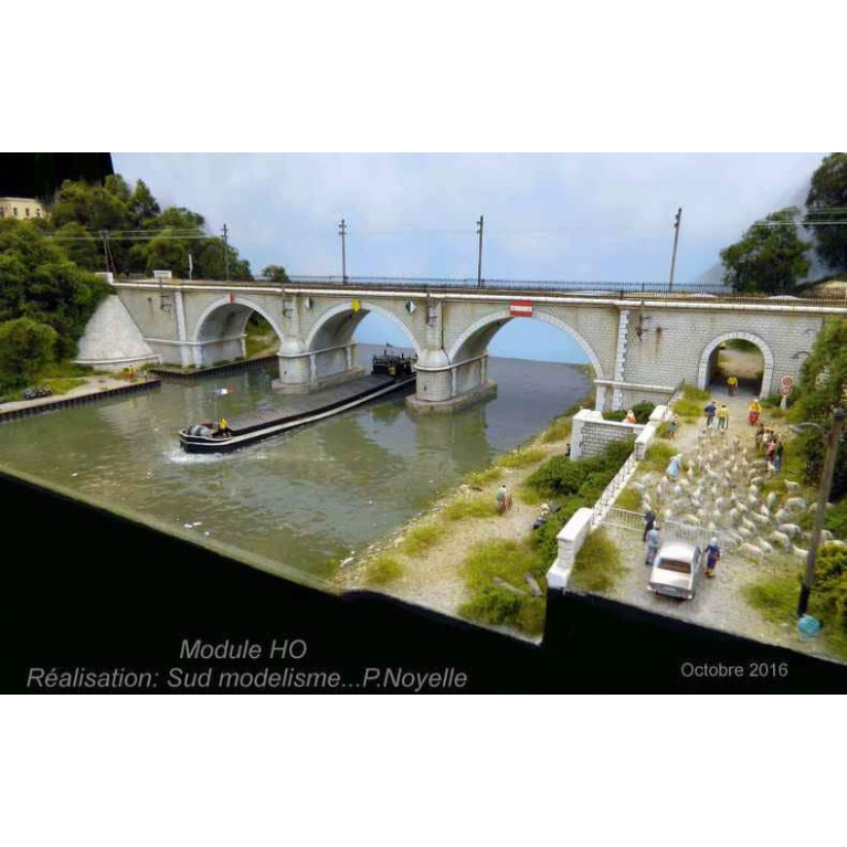 PN SUD MODELISME 87111 Pont 3 arches double voie HO