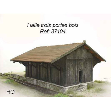 PN SUD MODELISME 87104 Halle marchandise trois portes HO