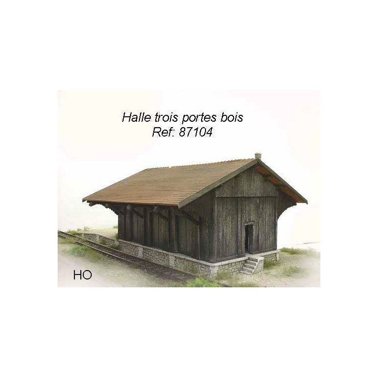 PN SUD MODELISME 87104 Halle marchandise trois portes HO