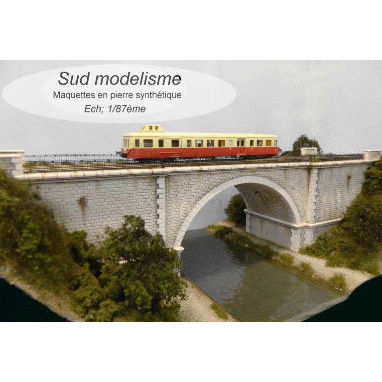 PN SUD MODELISME 8794 Pont 1 arche version longue double voie HO