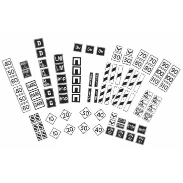 PN SUD MODELISME 8771 pancartes de signalisation SNCF HO