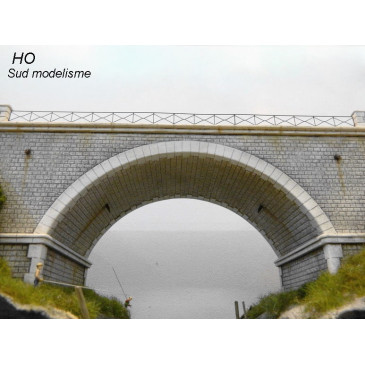 PN SUD MODELISME 8763 Pont 1 arche double voie HO