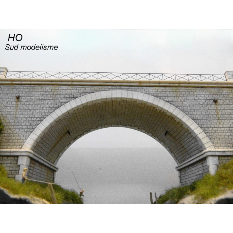 PN SUD MODELISME 8763 Pont 1 arche double voie HO