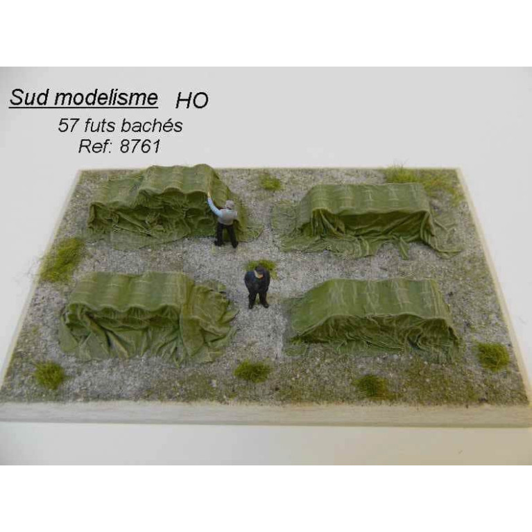 PN SUD MODELISME 8761 Fûts d'huile sous bâche HO