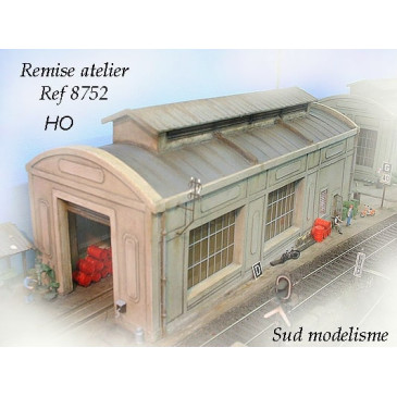 PN SUD MODELISME 8752 Remise atelier béton HO
