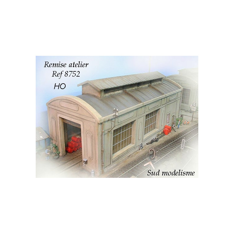 PN SUD MODELISME 8752 Remise atelier béton HO