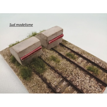 PN SUD MODELISME 8724 Heurtoir en béton SNCF HO