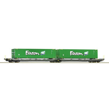 roco 77398 wagon articulé double poche T3000e HUPAC