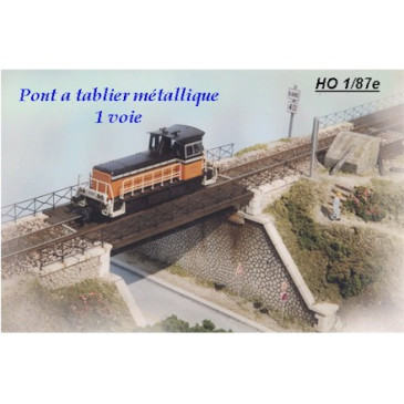 PN SUD MODELISME 8702 pont à tablier métallique culée droite, voie unique