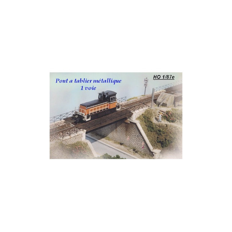 PN SUD MODELISME 8702 pont à tablier métallique culée droite, voie unique