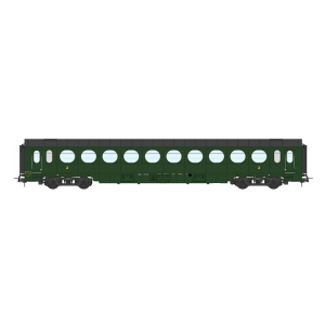 REE Modeles VB-473, Voiture Allégée ÉTAT, B10 N°34991, vert 306, SNCF Ep.III B, H0