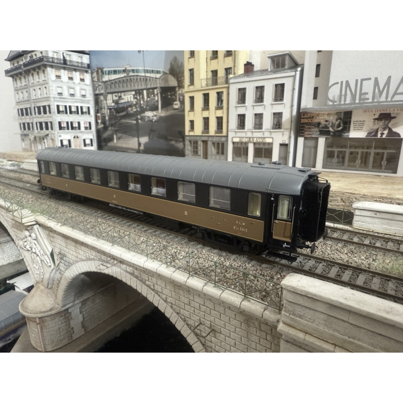 Models World MW-40 927 voiture voyageurs B9yfi, Havane, noir, filets jaunes, Ep IIb, H0