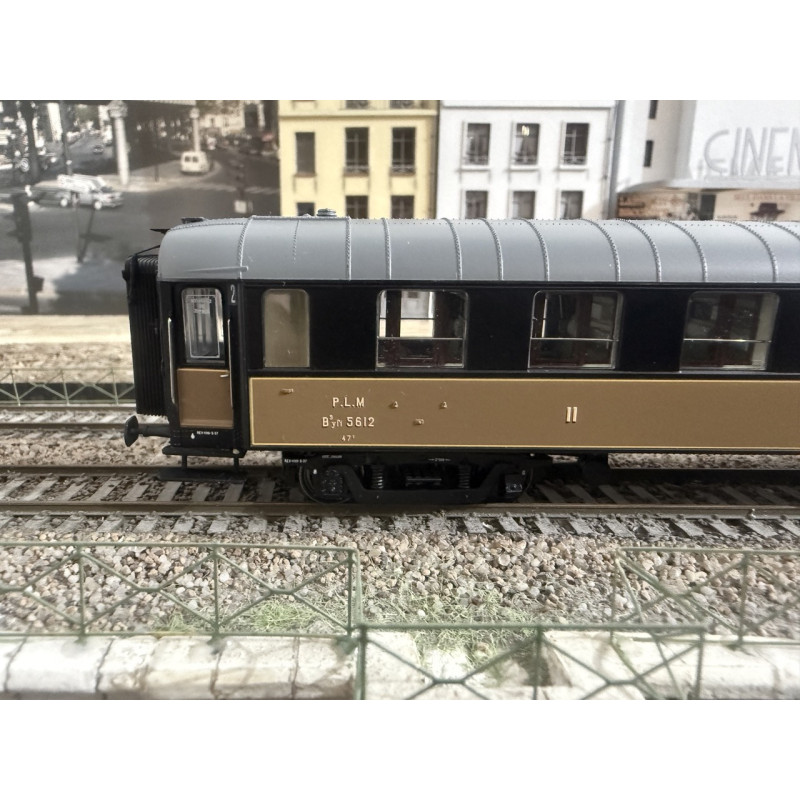 Models World MW-40 927 voiture voyageurs B9yfi, Havane, noir, filets jaunes, Ep IIb, H0