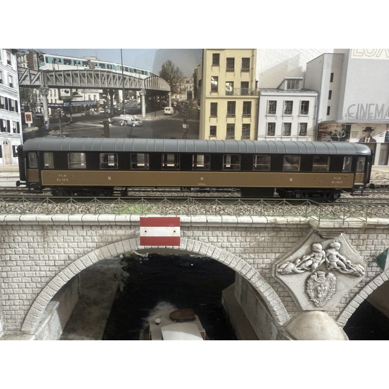 Models World MW-40 927 voiture voyageurs B9yfi, Havane, noir, filets jaunes, Ep IIb, H0