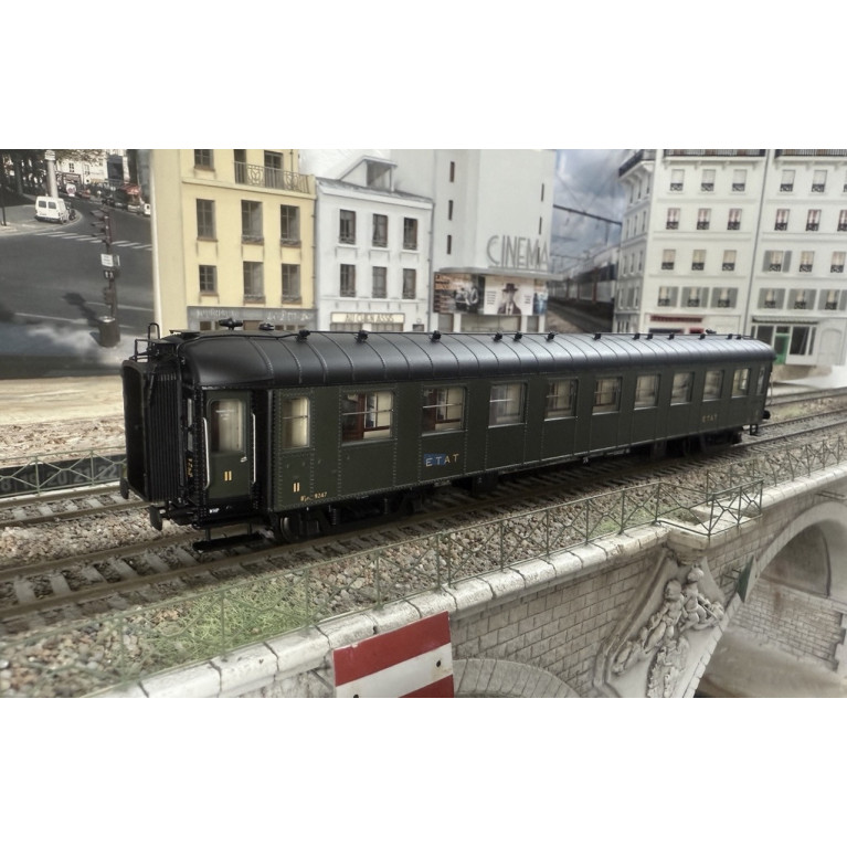 Models World 40 928 voiture OCEM RA B9yfi, vert, toit et châssis noir, marquage ETAT, Ep IIb, H0