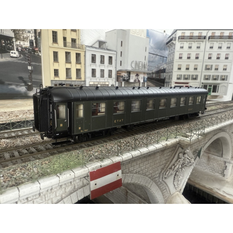 Models World 40 928 voiture OCEM RA B9yfi, vert, toit et châssis noir, marquage ETAT, Ep IIb, H0