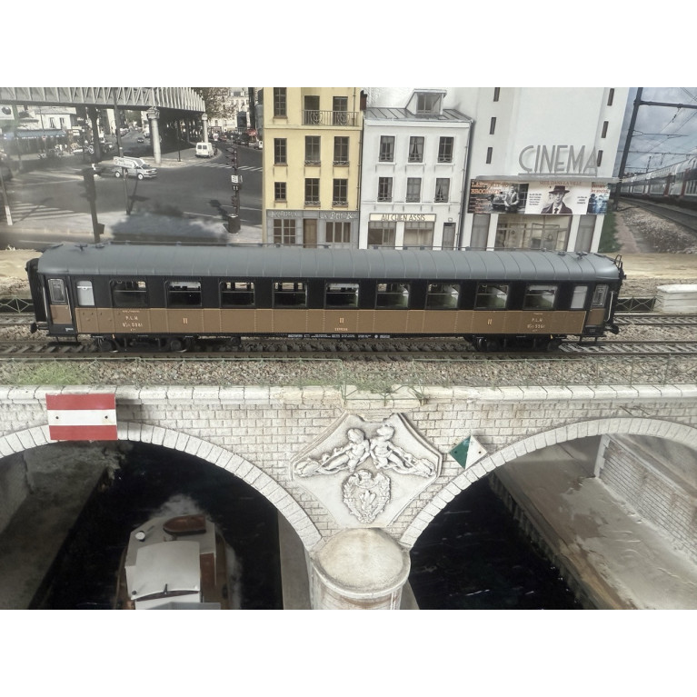 Models World MW 40 926 voiture OCEM RA B9yfi, jaune terre de Sienne, noir, filets jaunes, PLM, Ep IIb, H0