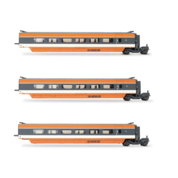 JOUEF HJ3015 Coffret 3 voitures 2ème cl. TGV \\\"inauguration du TGV Paris-Lyon, 22 septembre 1981\\\", H0