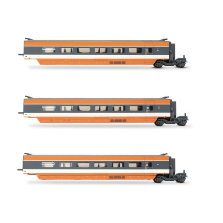 JOUEF HJ3015 Coffret 3 voitures 2ème cl. TGV \\\"inauguration du TGV Paris-Lyon, 22 septembre 1981\\\", H0