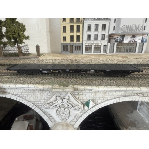 Wagon plat à bogies - Vitrains 3338 - HO 1/87 - SNCF - Ep IV -