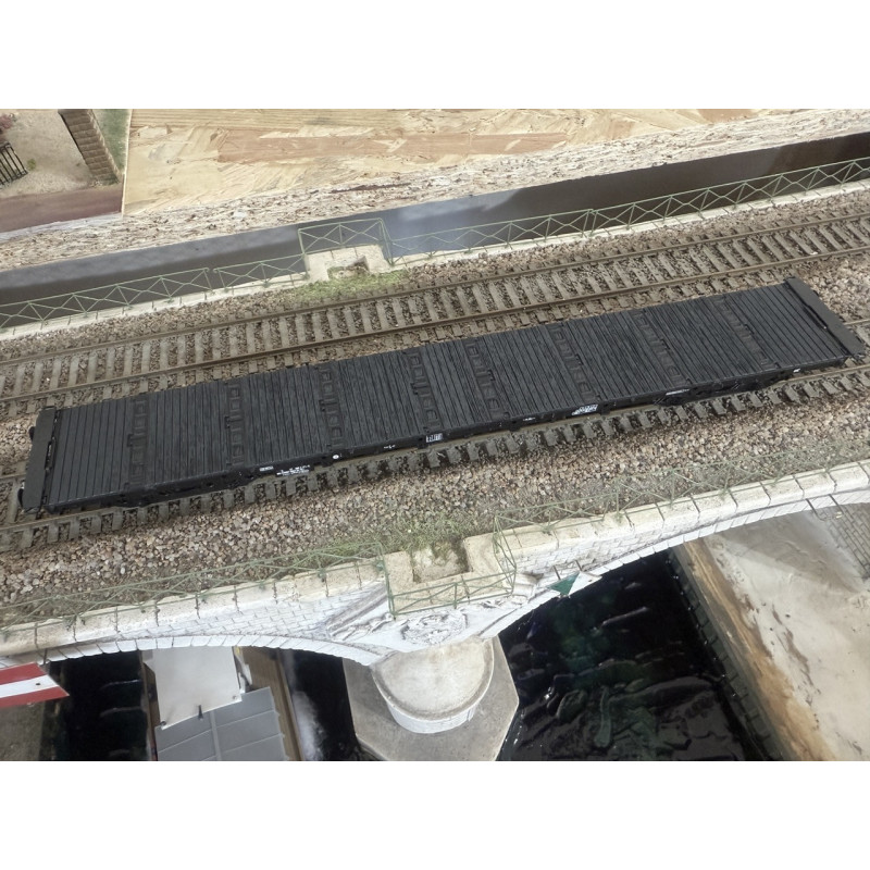 Wagon plat à bogies - Vitrains 3338 - HO 1/87 - SNCF - Ep IV -