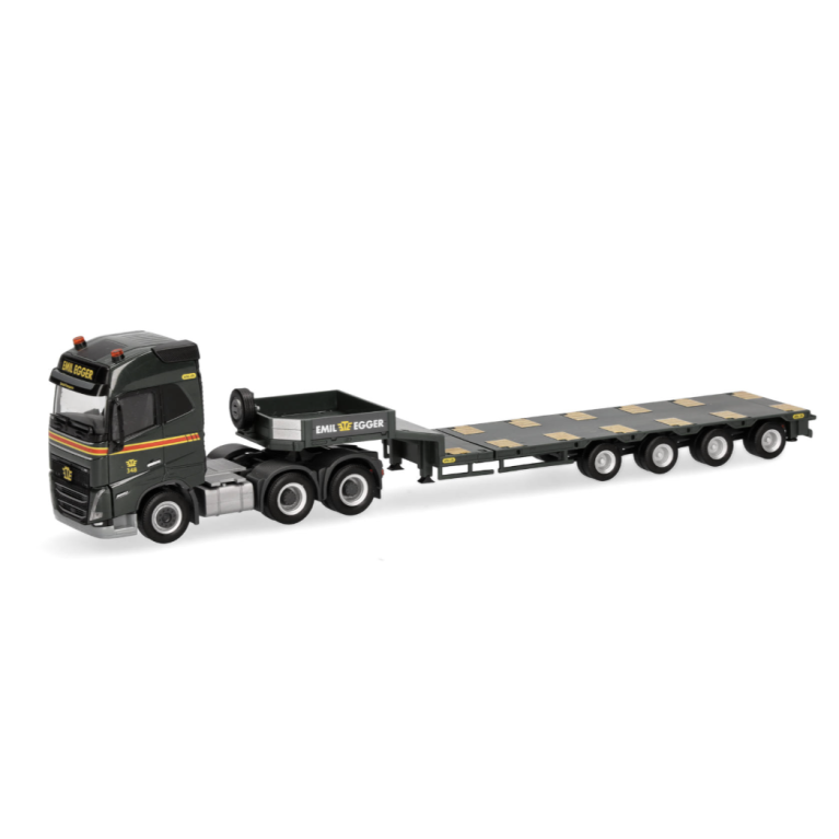 Herpa 318853 Camion semi-remorque semi-surbaissé Volvo FH GL 2020 "Emil Egger", H0