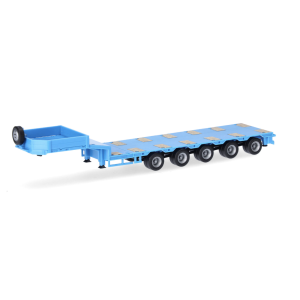 Herpa 076388-011 Remorque semi-surbaissée Goldhofer 5 essieux, bleu ciel, H0