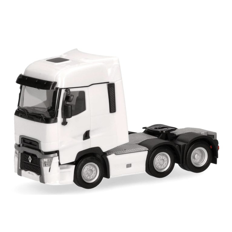 Herpa 315104-003 Tracteur routier Renault T Facelift 3 essieux (6x2), blanc, H0